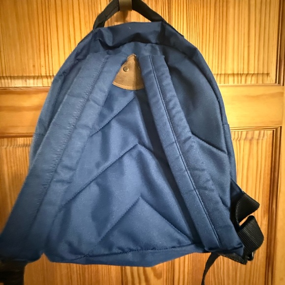 Ultra Rare 90’s Esprit Navy Blue Canvas & Leather Backpack – Like New - Picture 6 of 9